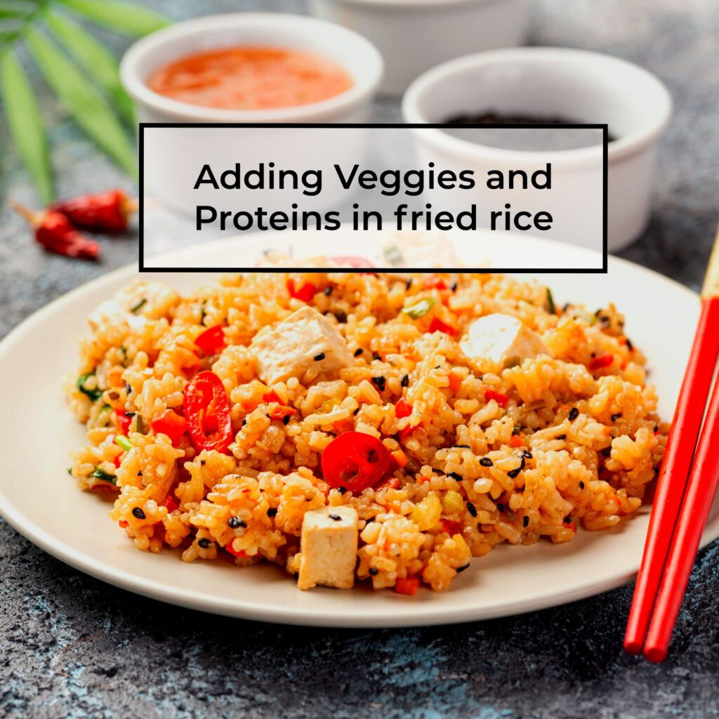 Adding-Veggies-and-Proteins-in-fried-rice