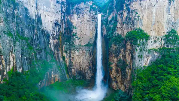 embarrassing secret revealed at the tallest waterfall in China, a UNESCO World Heritage Site. What's that?