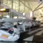 The ceiling fall of the Delhi airport terminal kills one and injures eight.